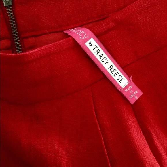 Anthropologie Red Embroidered Skirt - Picture 4 of 4